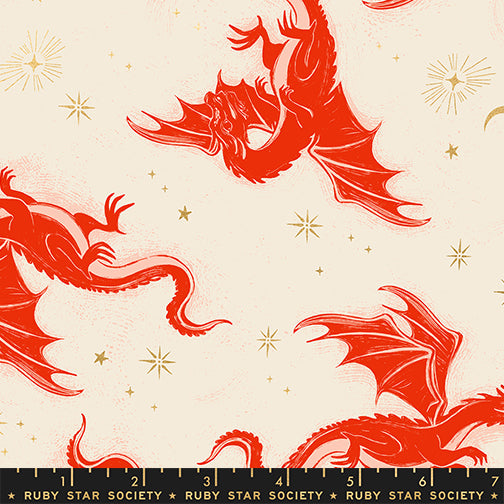 Fireglow - Etched Dragons in Dark Ruby - Sarah Watts