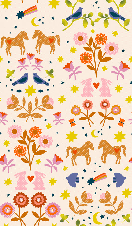 Mystic Fable - Novelty Applique in Natural - Alexia Marcelle Abegg of Ruby Star Society