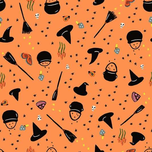 Freaky Familiars - Witchy Woman in Pumpkin - Ruby Star Society