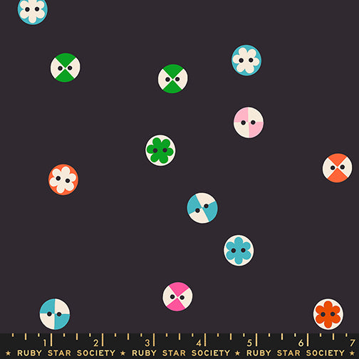 1-800-Notion - Buttons in Soft Black - Ruby Star Society