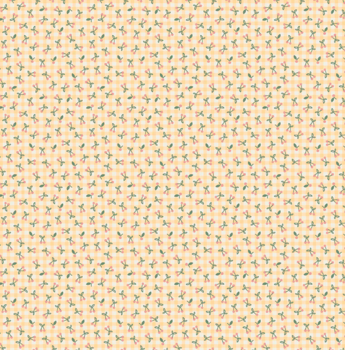 Cherry Pie Yellow, Farmhouse Fancy by Poppie Cotton