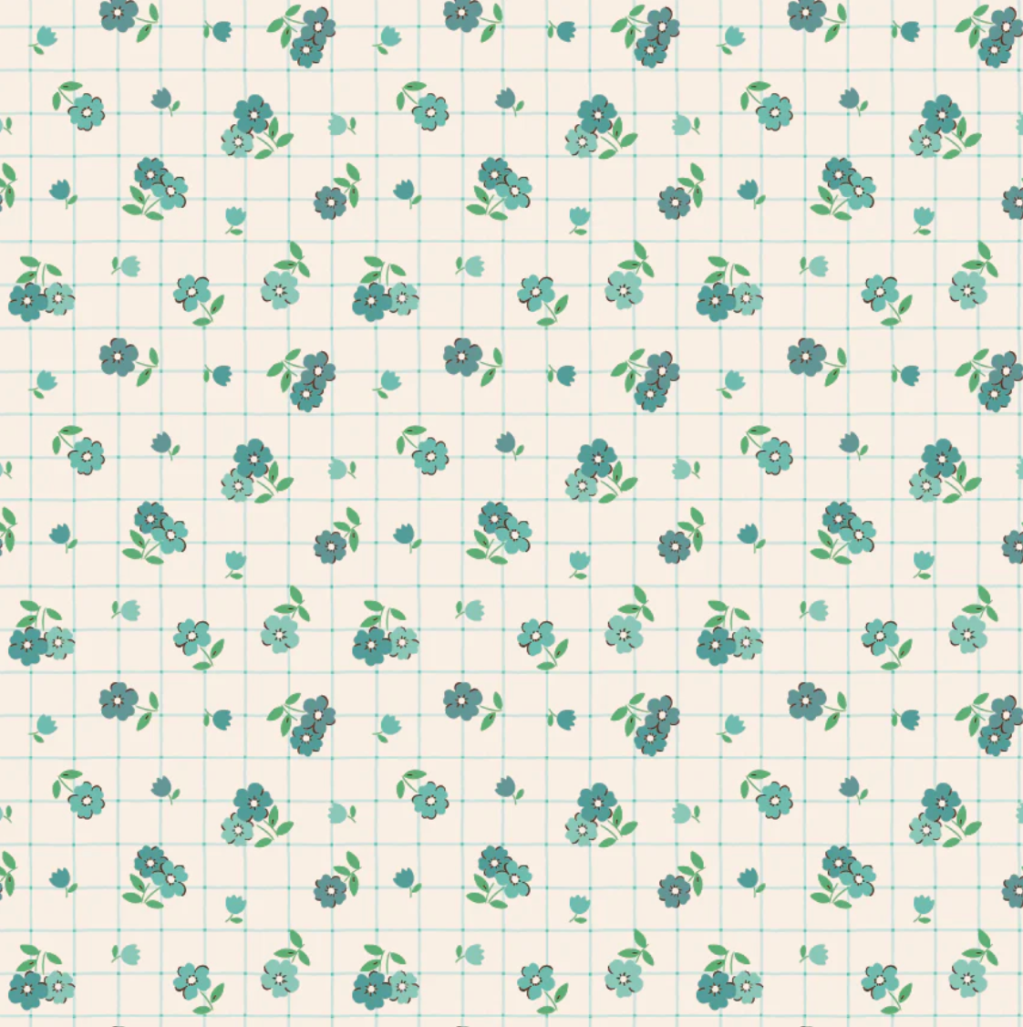 Tea Towel Teal, Farmhouse Fancy by Poppie Cotton