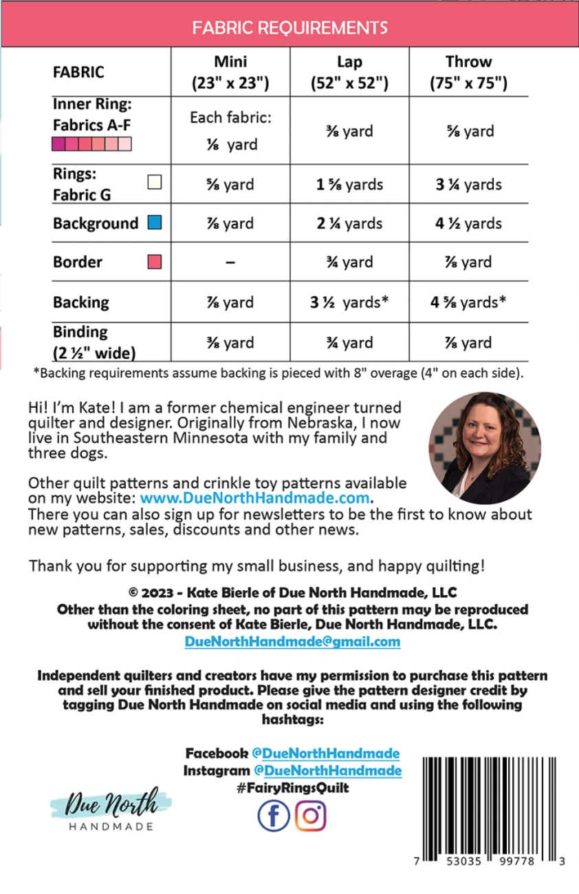 Fairy Rings Quilt Pattern by Due North Handmade