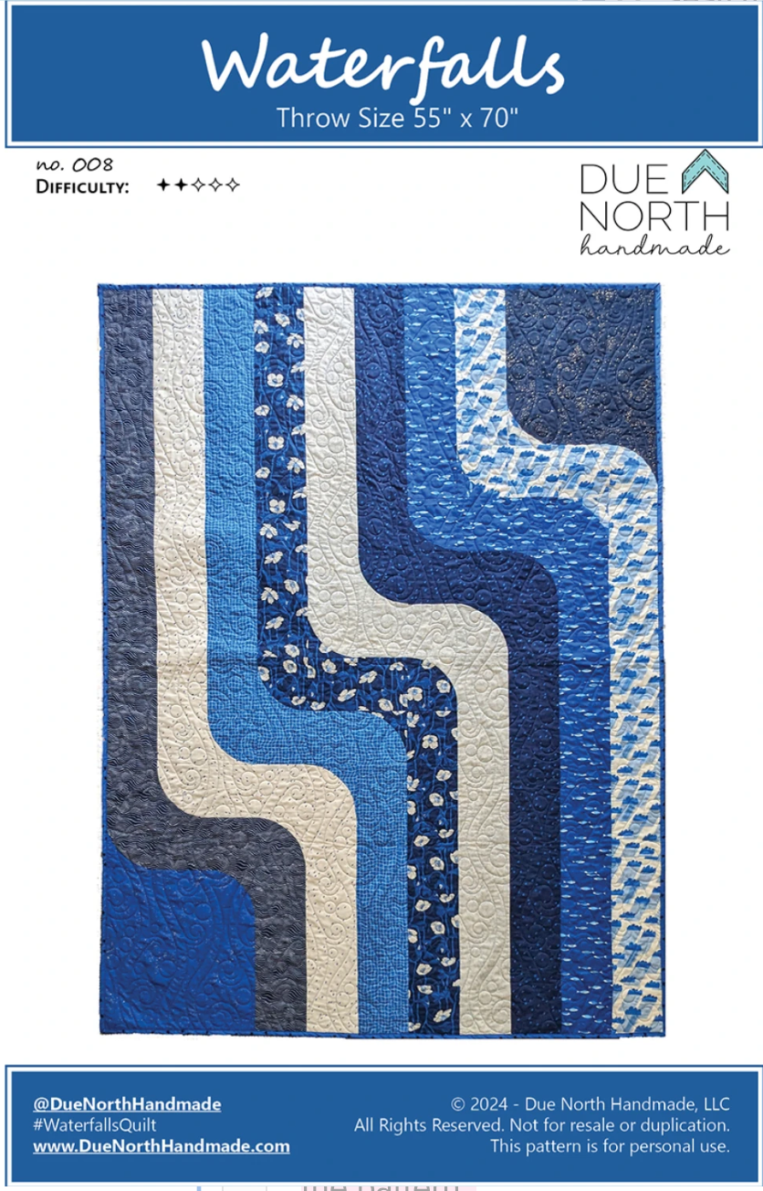 Waterfalls Quilt Pattern by Due North Handmade