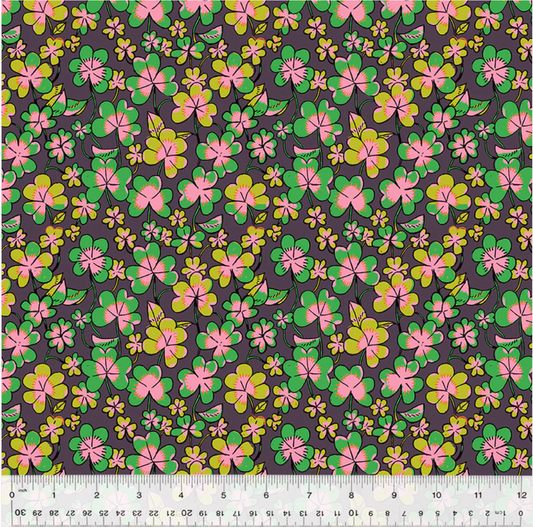 Clover - Eggplant - Forestburgh by Heather Ross