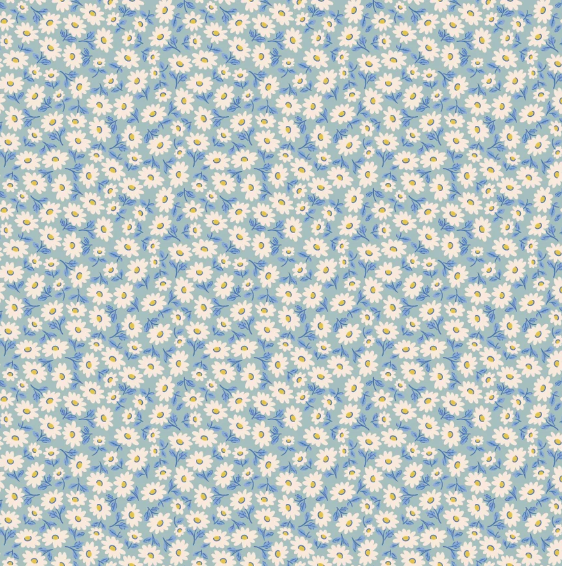 Bluebells and Buttercups - Sugar Daisies in Blue - Elea Lutz