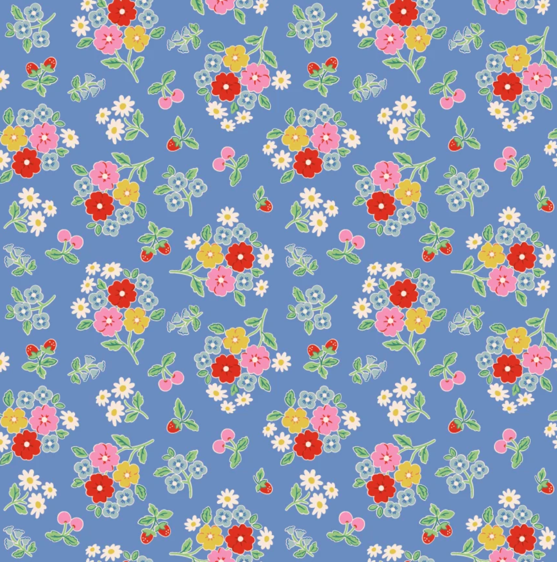 Bluebells and Buttercups - Bluebells & Buttercups in Periwinkle - Elea Lutz