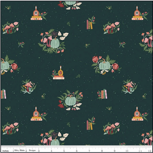 The Apothecary - Botanicals in Deep Teal - Amber Elliot