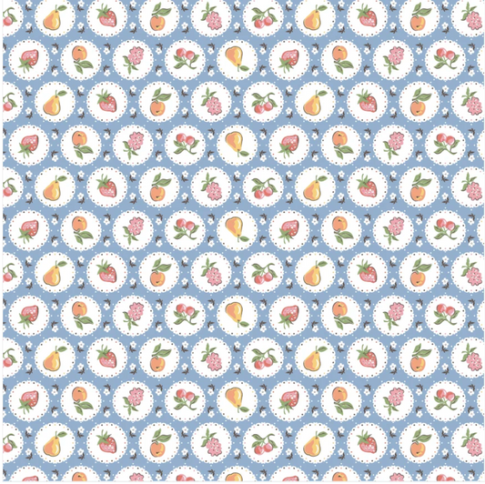 Homegrown Preserves - Fruit Plate in Blue - Sheri McCulley
