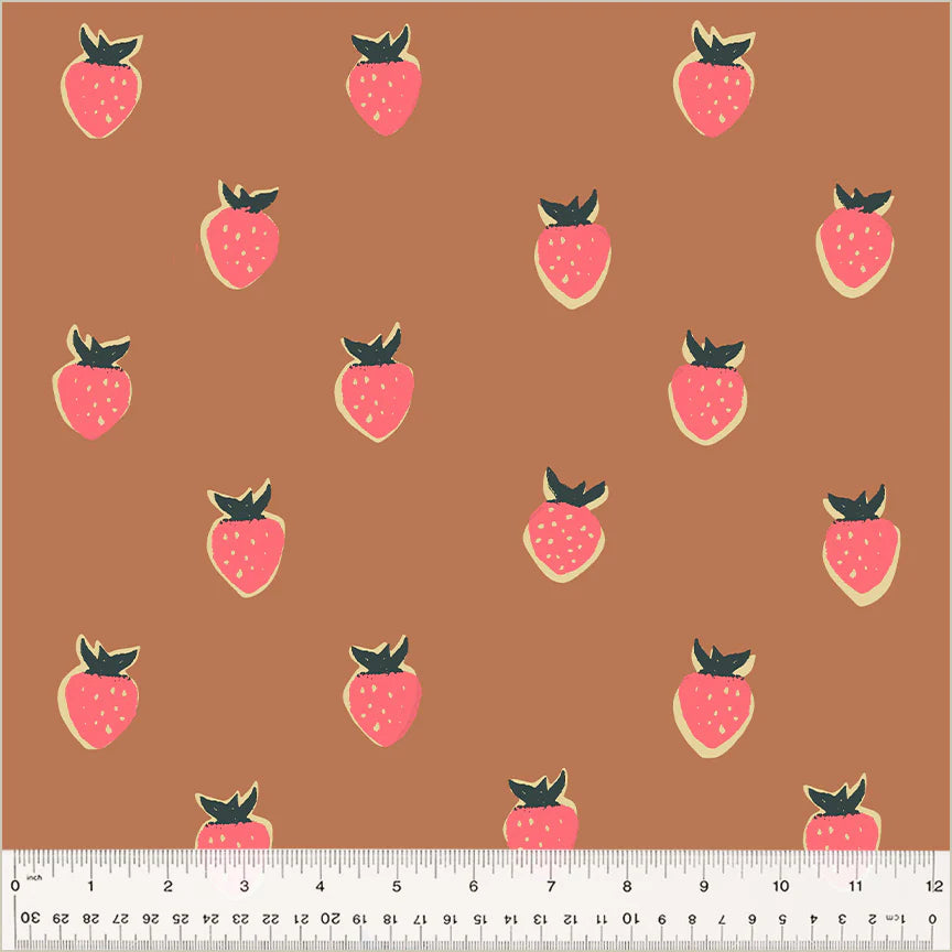 Berry in Wild Rose: Heather Ross 108" Wide Quilt Backing