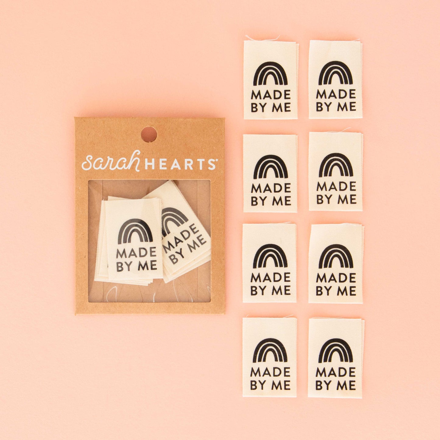 Made by Me Organic Cotton Labels - Sarah Hearts