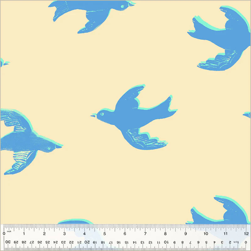 Bluebird: Heather Ross 108" Wide Quilt Backing