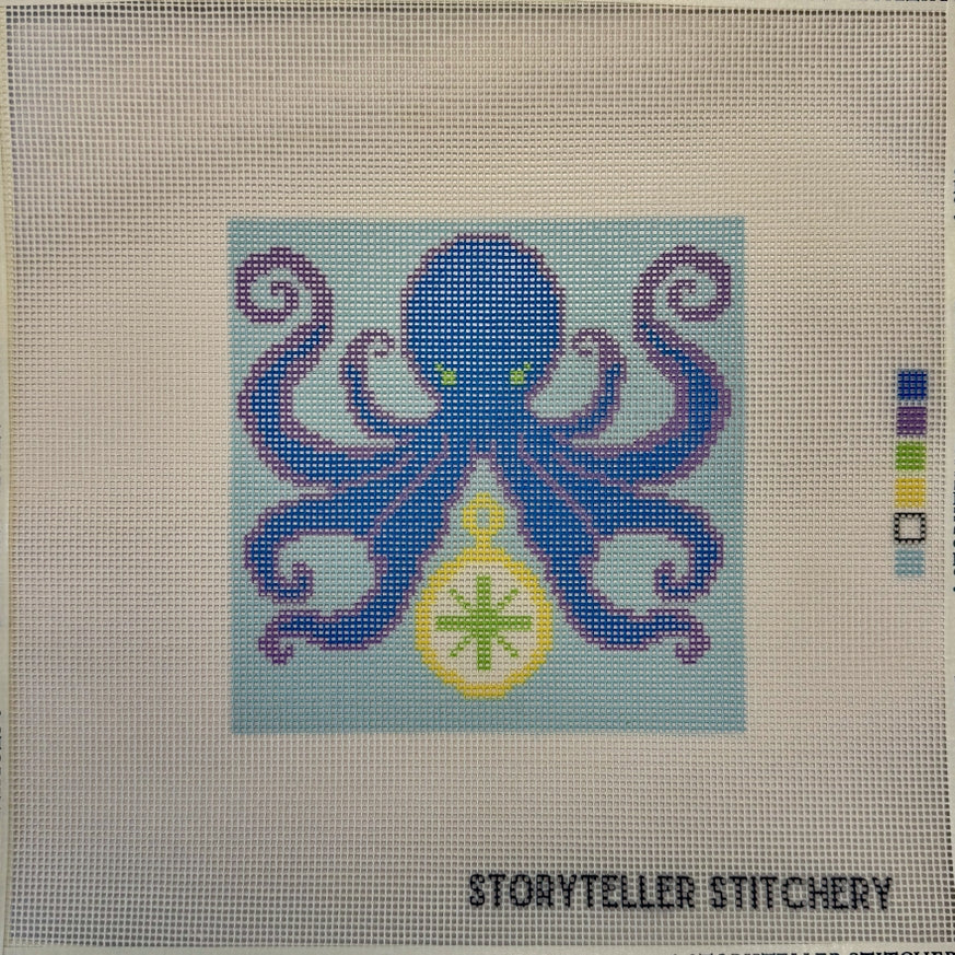 Octopus- Modern Needlepoint Kit - Storyteller Stitchery