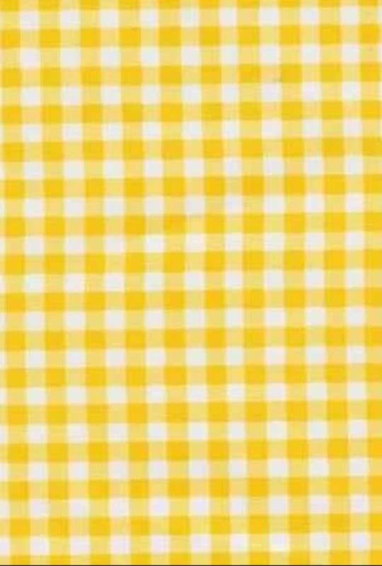 Oilcloth Gingham Yardage: Yellow 47/48" width