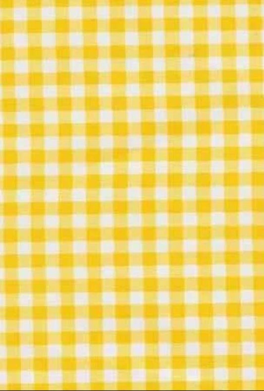 Oilcloth Gingham Yardage: Yellow 47/48" width