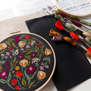 Spring Fling Cross-Stitch Kit - Junebug and Darlin