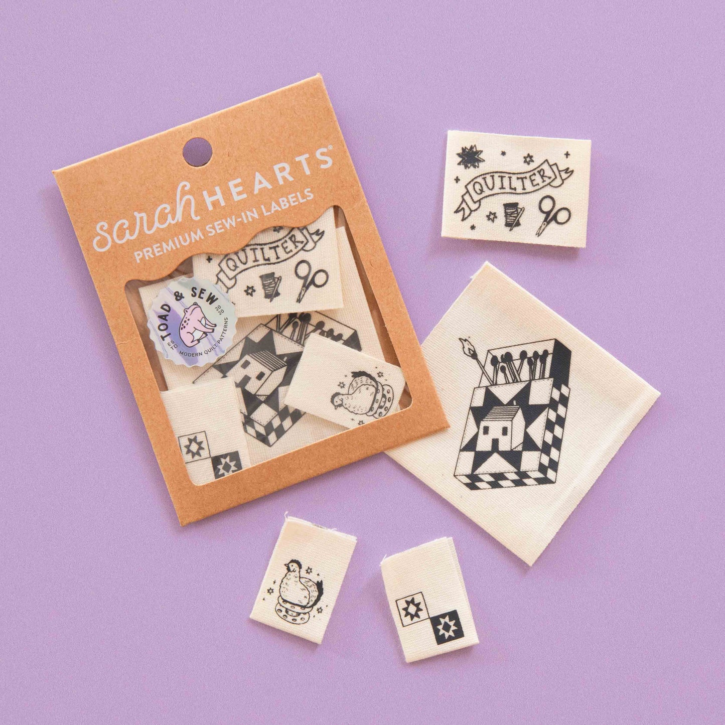 Toad and Sew Quilty Tattoo Woven Sewing Lab - Sarah Heartsels Multipack
