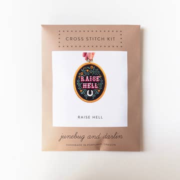 Raise Hell Cross-Stitch Kit - Junebug and Darlin