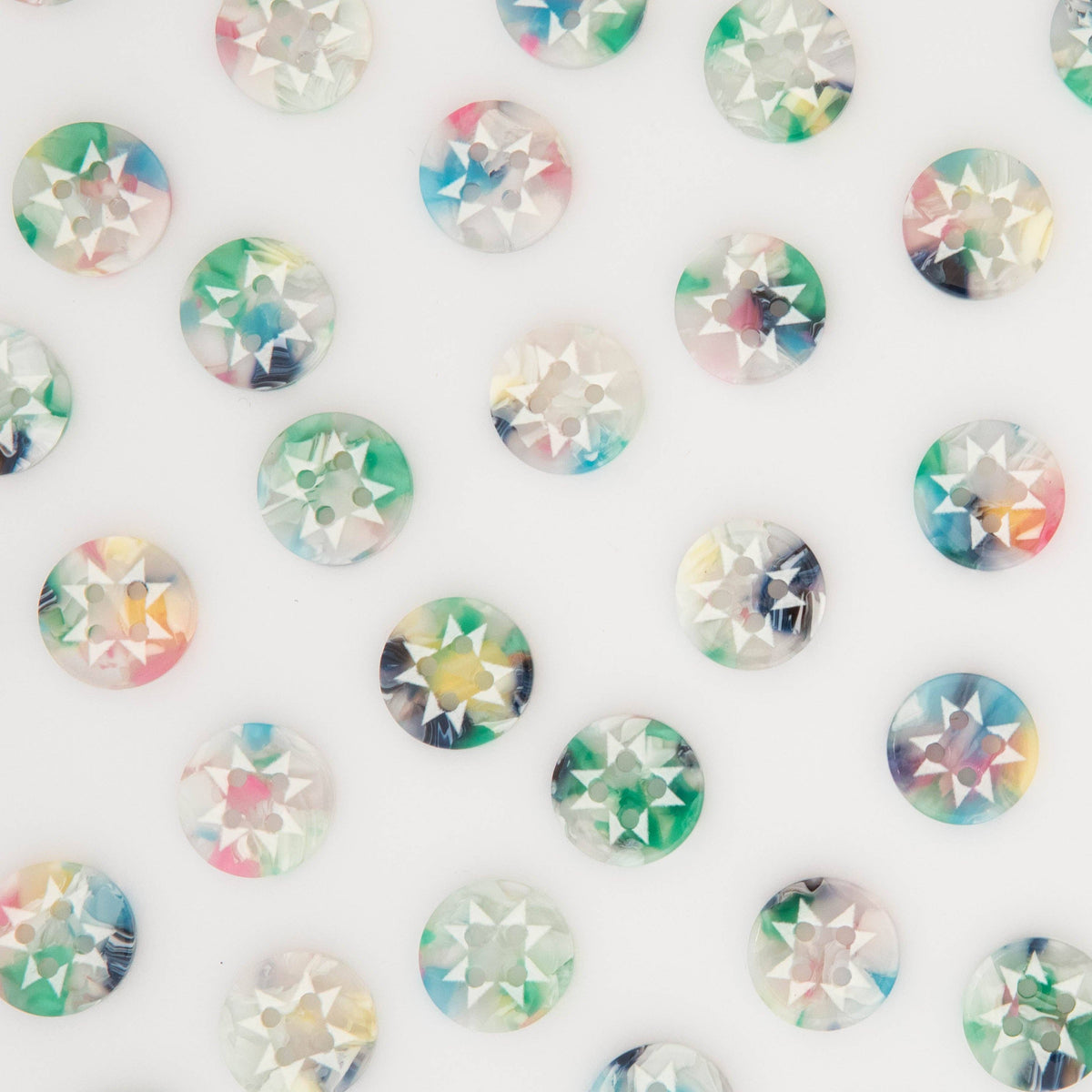 Small Confetti Quilt Star Buttons - Sarah Hearts