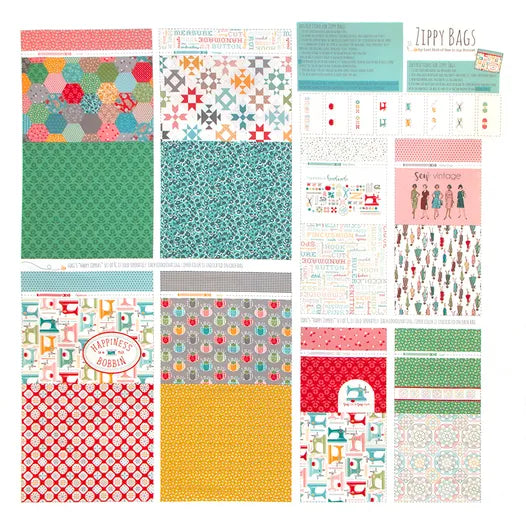 My Happy Place Zippy Bag Panel - Lori Holt