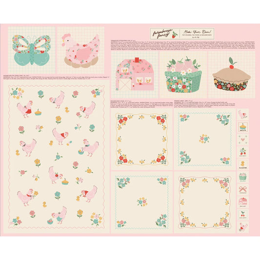 Farmhouse Fancy Tea Towel Panel by Poppie Cotton