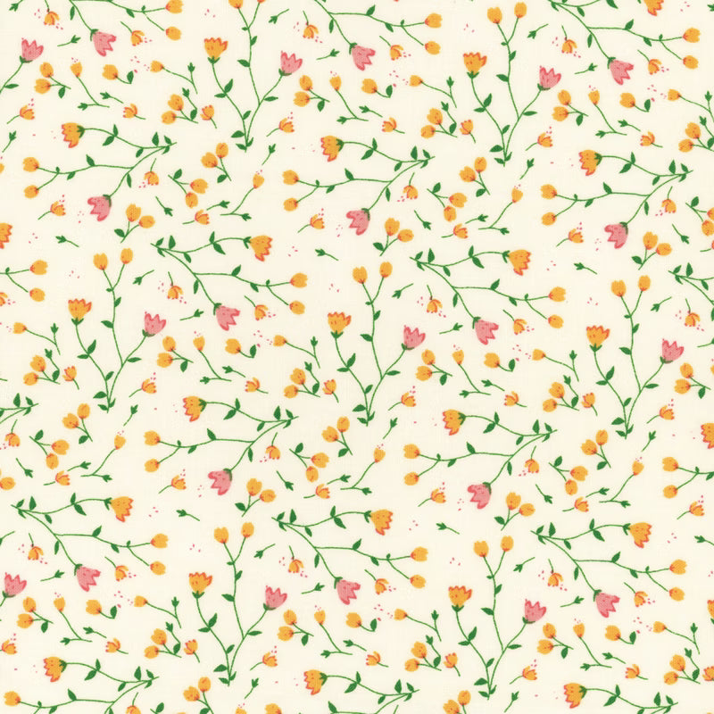 Serendipity 2 - Floral in Cream - Minki Kim
