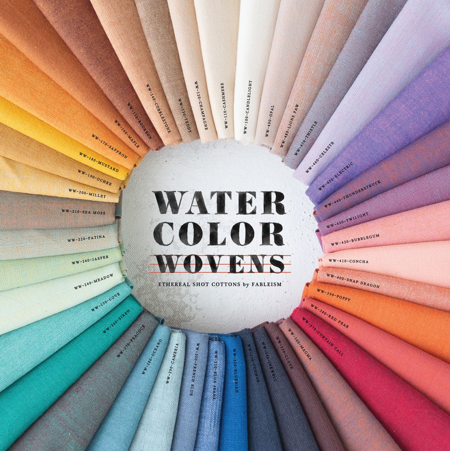 Watercolor Wovens Charm Pack - Fableism Supply Co