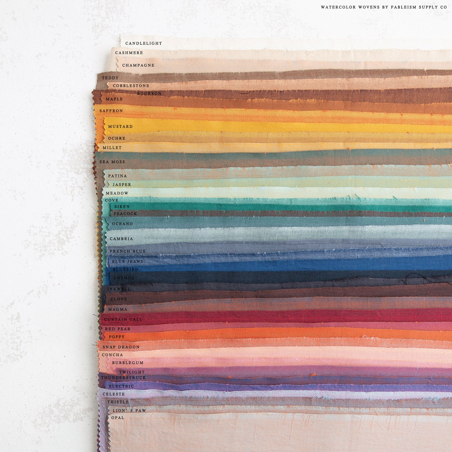 Watercolor Wovens Charm Pack - Fableism Supply Co